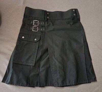 Scottish Ripstop Cotton Utility Kilt Olive Green Men size 36 Wrap
