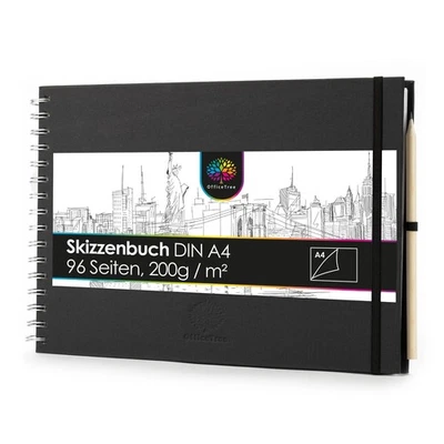 ILP GMBH Skizzenbuch A4 Querformat Spiralbindung Sketchbook Skizzenbuch