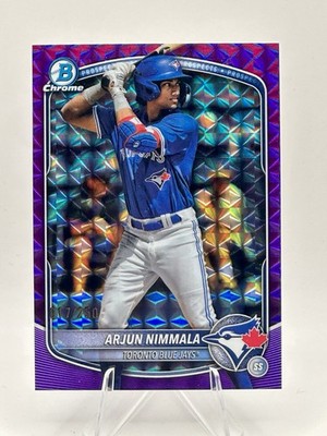 2025 Bowman Chrome /250 * Purple Geometric * Arjun Nimmala Refractor Blue Jays