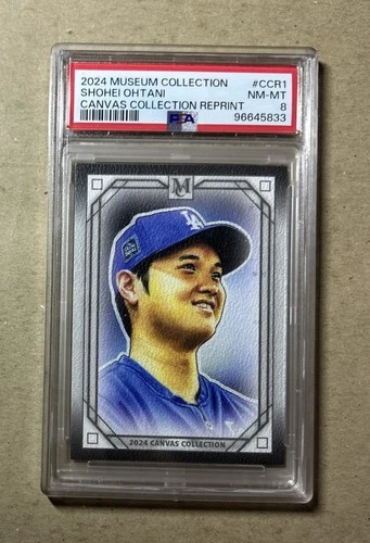 2024 Museum Collection Baseball Shohei Ohtani Canvas Reprint Card #CCR1 PSA 8