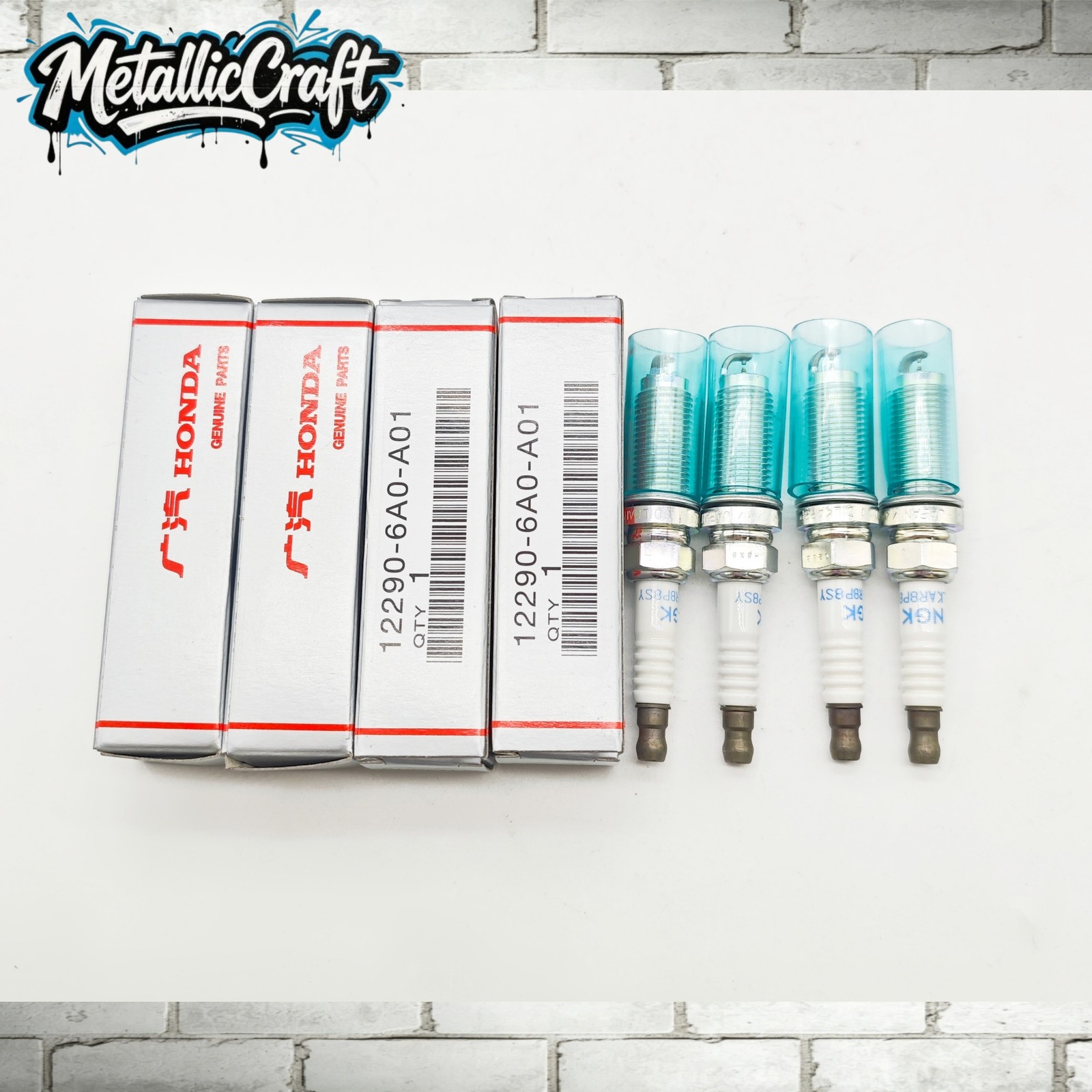 4PCS OEM DILKAR8P8SY Spark Plugs 12290-6A0-A01 92411 for onda Civic CR-V 1.5L