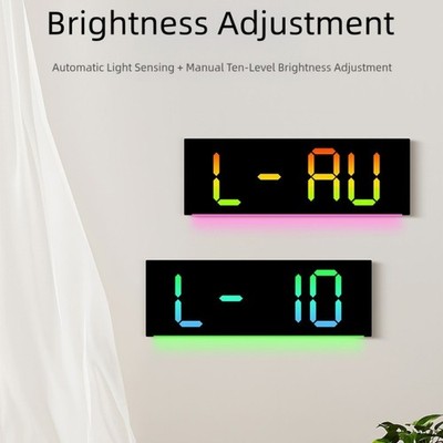 Creative large screen LED wall clock: multifunctional atmosphere decoration