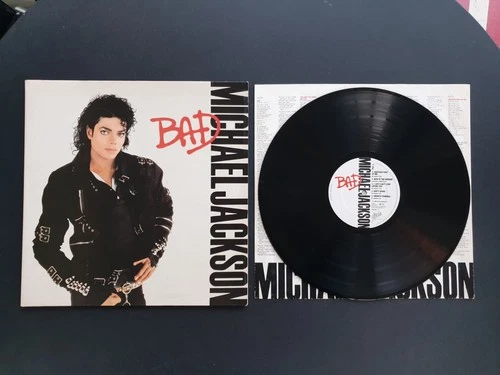 MICHAEL JACKSON - BAD 1987 UK PRESS 12" VINYL RECORD LP EX/EX