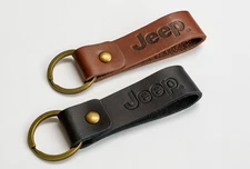 JEEP Keychain Genuine Leather - Officially Licensed Jeep Accessories and Merch