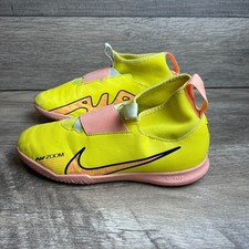 Nike Zoom Mercurial Superfly 9 Academy IC DJ5615-780 Kids 5 Football Shoe Yellow