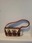 NWT ANTHROPOLOGIE FIONA BEADED BAG PURSE FOOD & DRINK EDITION Maroon Martini