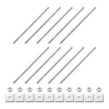 10Pcs Fully Threaded Rod, M3 x 85mm 304 Stainless Steel with Nuts Washers