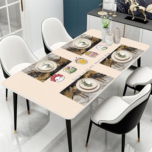 Placemats Set of 6 Washable Table Mats for Kitchen Dining Black Gold Marble - Picture 7 of 7