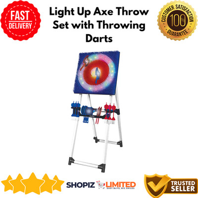 Leuchtaxt Wurfspiel Set mit Darts Indoor Outdoor Spaß Spielzeug Geschenk Kinder Familie