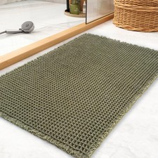 Waffle Bath Mat Rug Super Absorbent Non Slip Bath Mats for Bathroom Mat Ultra...