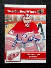 TIM CHEVELDAE 2025-26 DETROIT RED WINGS CENTENNIAL AUTOGRAPHS RED 25-26 #10  060