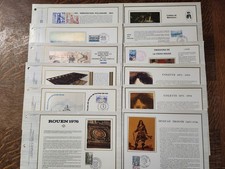 FDC LOT DE 12 FEUILLETS  CEF  IMPRESSION SOIE ( CEF 16 )