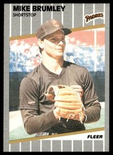 1989 Fleer Mike Brumley San Diego Padres #302