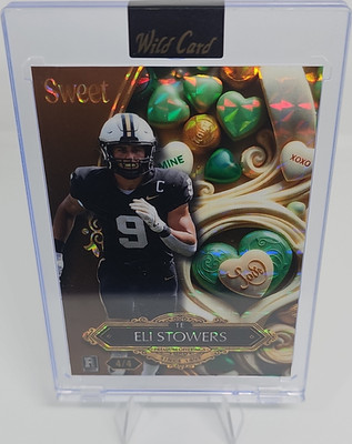 Wild Card Sweet Eli Stowers Rookie 4/4 2nd round eagles checkered holo parallel 