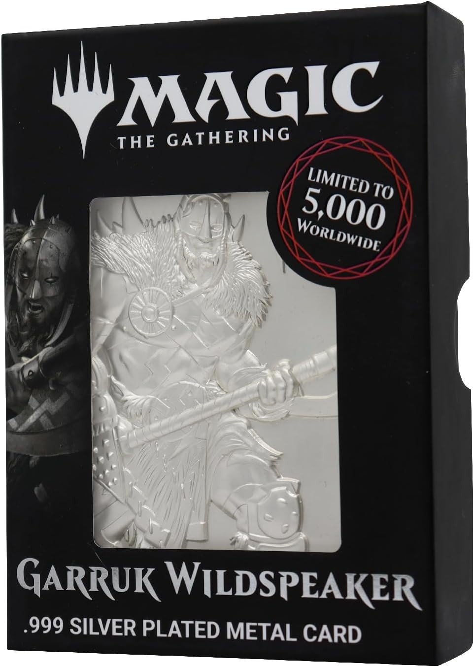 Magic the Gathering Garruk Wildspeaker .999 Silver Plated Metal Card Limited Ed