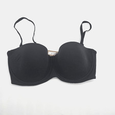 SKIMS Fits Everybody Strapless Bra Underwire Onyx Black Womens 32DD