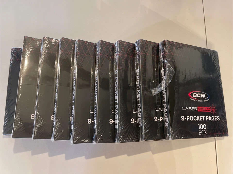 BCW Laserweld 9 páginas de cargador superior de bolsillo (100 quilates por caja), 9 cajas selladas nuevas  Foto 4 de 4