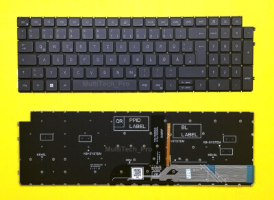 DE Tastatur Dell Latitude 3520 Vostro 5510 5515 7510 Series mit Beleuchtung
