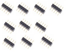 10Pcs 12mm 5Pin RGBW Male Connector Adapter Pin Header For 5050 LED Strip Light