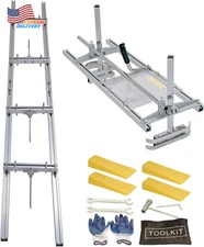 Chainsaw Mill & 9-FT Rail Mill Guide System Acrylic Board 4 Tree Felling Wedges