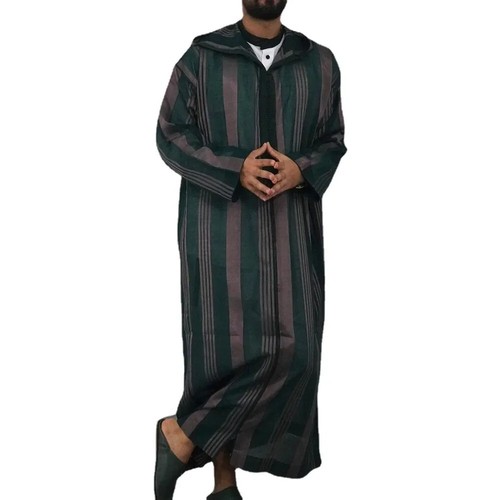 Dubai Muslim Islamic Clothing Men Jubba Thobe Dress Abayas Long Robe Saudi - Picture 19 of 24