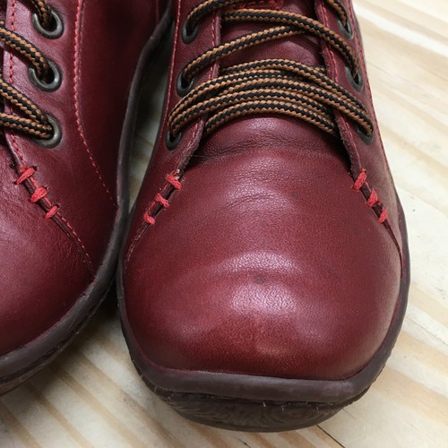 Born Shoes Womens 6 M Althea Casual Sneakers Burgundy Leather Lace Up Low Top - Picture 8 of 18