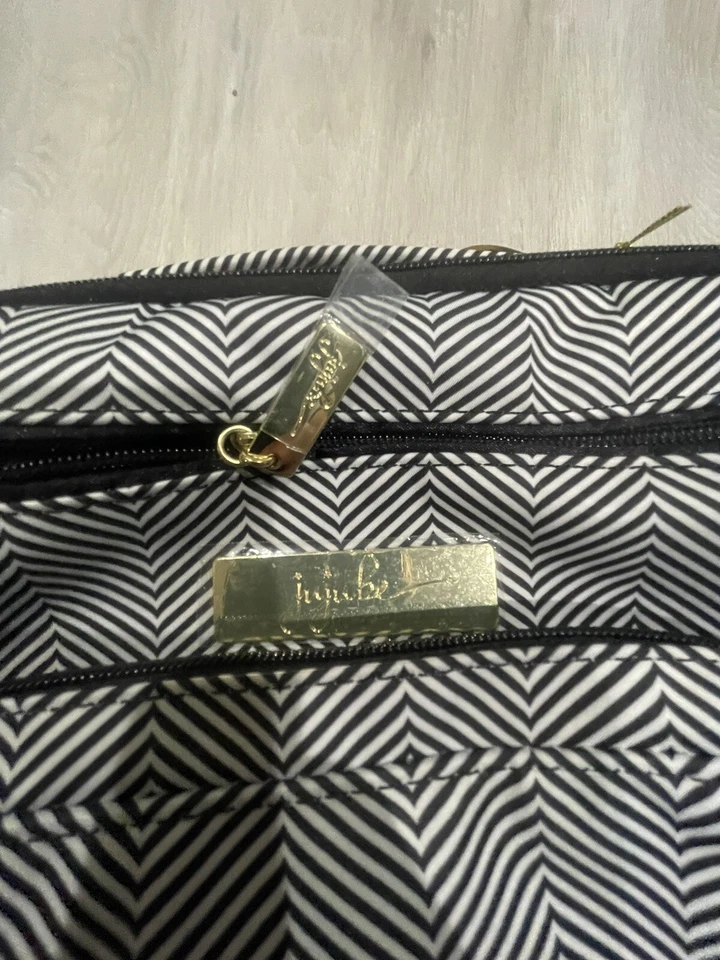 JuJuBe B.F.F. Bolsa de pañales Legacy (La Reina del Nilo) a rayas blancas y negras Foto 2 de 4