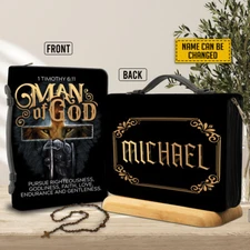 Man Of God Bible Cover Christian Knight Templar Warrior Lion Bible Covers Custom