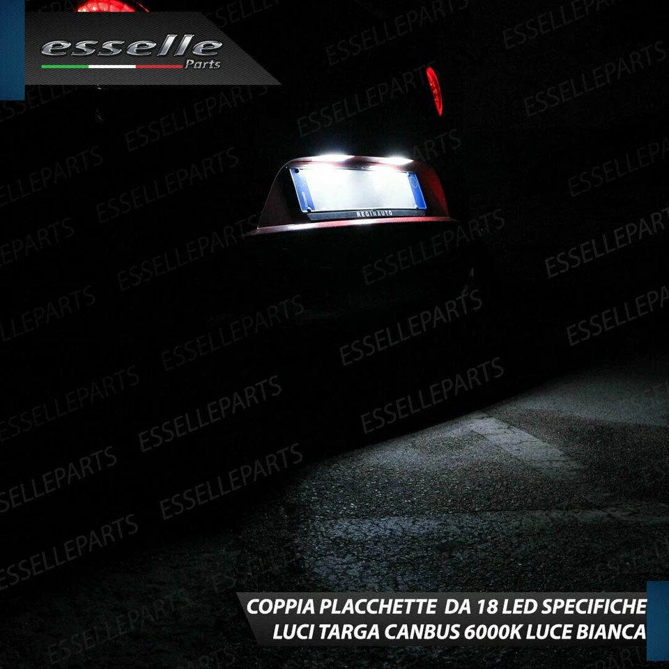 PLACCHETTE A LED LUCI TARGA 18 LED SPECIFICHE FIAT SEICENTO 600 6000K BIANCO - Immagine 4 di 4