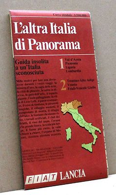 DAS ANDERE ITALIEN DES PANORAMAS [Straßenkarte, Aostatal Piemont Ligurien Lombardei]