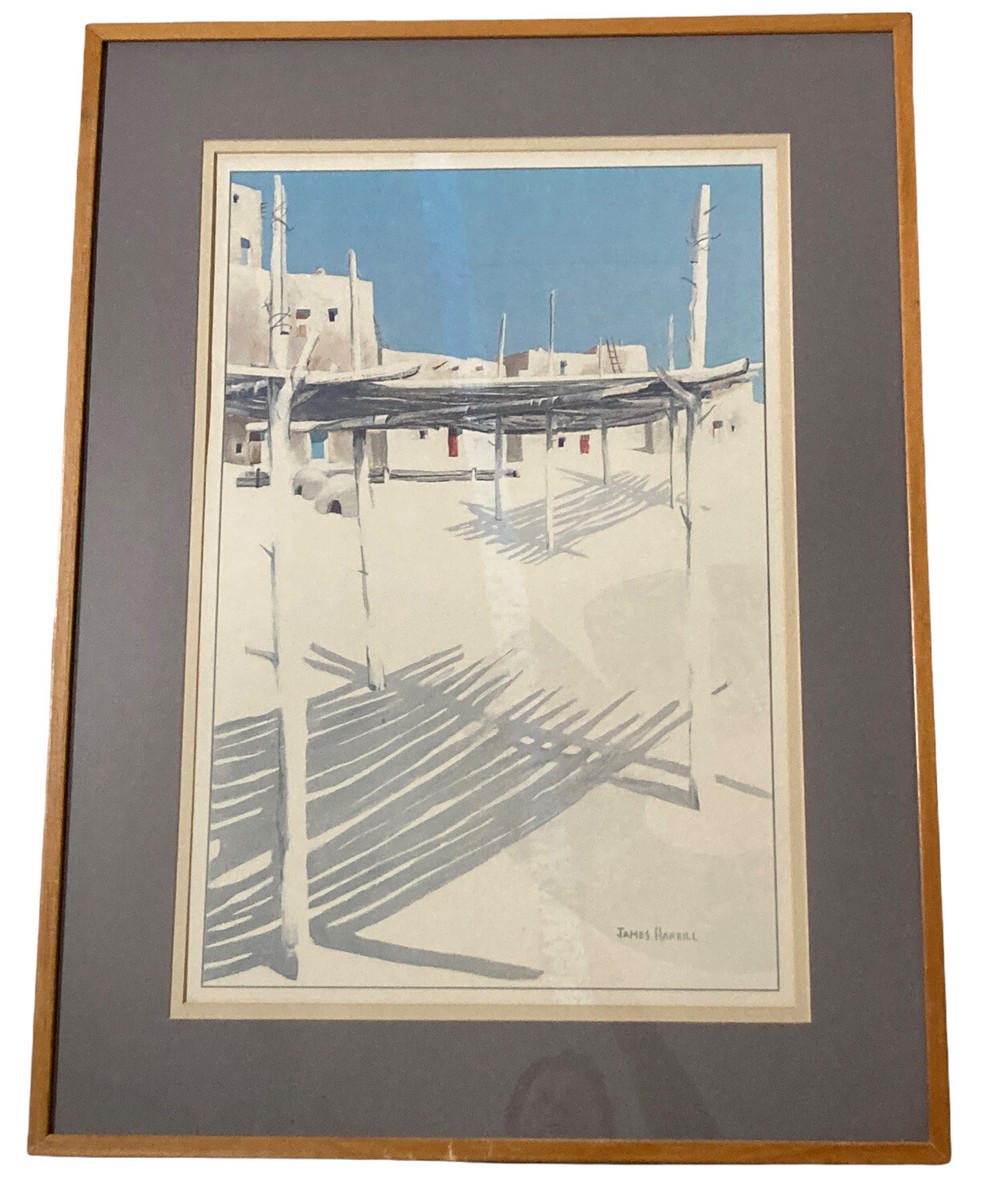 James Harrill Art Adobe Pueblo Ramada Western New Mexico Southwest