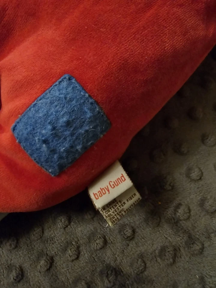 Rainbow Brightbear Plush Baby Gund Rattle Teddy 5711 Red Blue Yellow Bright Bear - Image 3 of 3