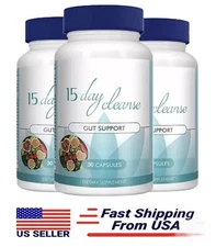 15-Day Cleanse - Gut and Colon Support | Caffeine-Free Advanced Formula |Non-GMO