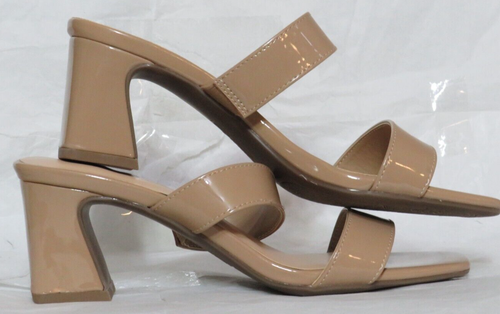 EASY STREET WOMENS US 6.5 M NUDE PATENT CLOVELLE HEELED SANDAL 31-1185 NEW NIB - Picture 4 of 11