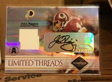 John Riggins 2004 Leaf Limited Threads Autograph Jersey Prime Patch #23/25 SP