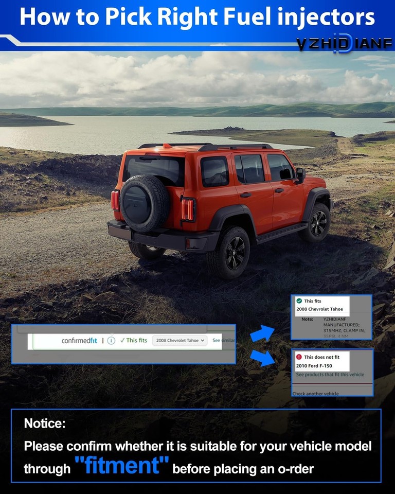 Upgraded FJ626 Fuel Injectors Fits ForFord F150 E150 Econoline E250