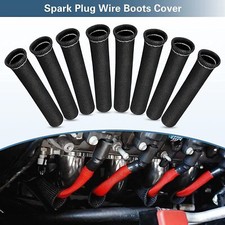 8Pcs Spark Plug Wire Heat Shield Boot Heat Shield Protector Sleeve Cover SBC BBC