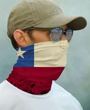 SUN GAITER Mask Bandana UPF 50+ UV Protecte Fishing Chilean Flag Chile Face Neck