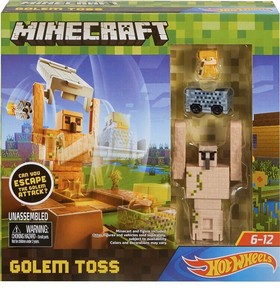 hot wheels minecraft golem toss