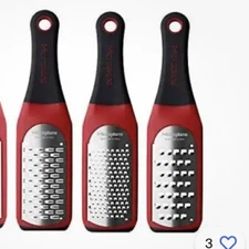 Microplane Artisan Series Gift Set - Coarse, Fine, Extra Coarse - Red