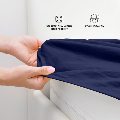 Drap-housse jersey lit à eau sommier drap-housse 200 g/m² GOLD EDITIO - Photo 12/40