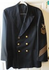 1960s Vietnam US Navy Senior CPO Ops Spec Dress Pea Coat Bullion Rank Insignia — photo 1