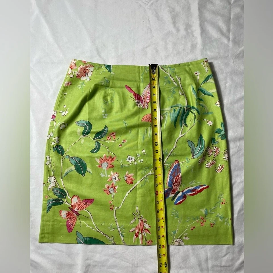 Falda Steven Stolman Estampado Mariposa Floral De Colección Mujer Talla 16 Hecha en EE. UU. Colorida Foto 4 de 4