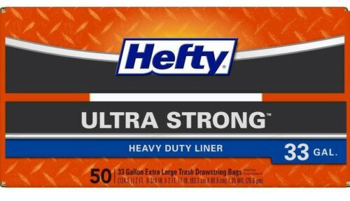 Hefty Ultra Strong Heavy Duty Liner Draw String Trash Bags 33 Gallon 50 ct - Picture 4 of 6