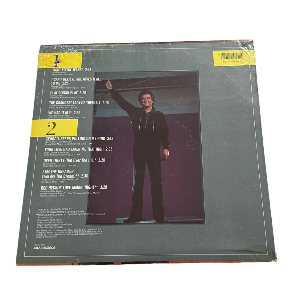 Conway Twitty Classic Conway Vinyl LP MCA Records 5424 1983 NEW Sealed - Image 2 of 2