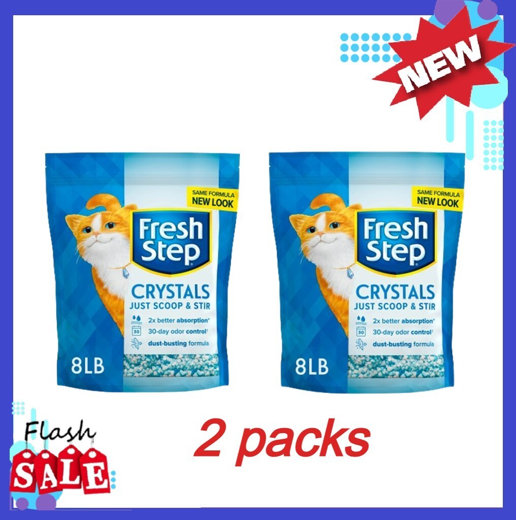 Fresh Step Crystals, Premium Cat Litter, Scented, 8 lbs, Pack of 2 eBay