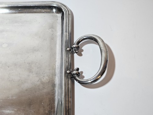 Vintage Christofle Albi French Silverplate Rectangle Serving Tray - Picture 3 of 16