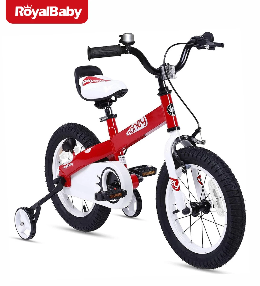 RoyalBaby Boys Girls Kids Bike Honey 16 18 Inch Training Wheels Kickstand