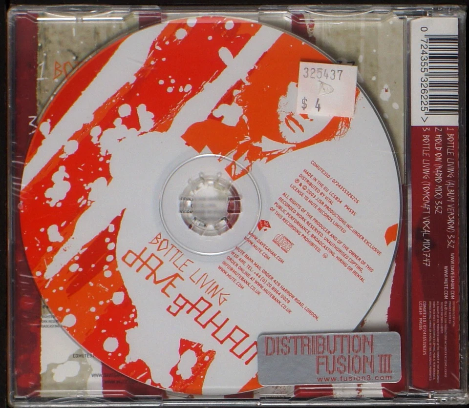 Dave Gahan - Bottle Living (single) - CD [11] UK SEALED Foto 3 de 3