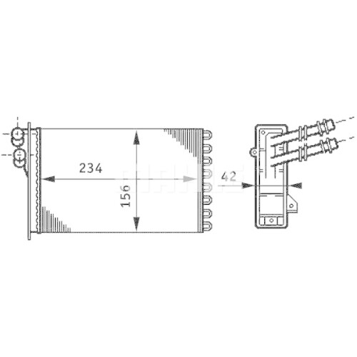 MAHLE AH 40 000S Wärmetauscher - Innenraumheizung Für IVECO DAILY II Kasten